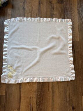 Carter's White Baby Blanket Satin Trim 2 Yellow Ducks